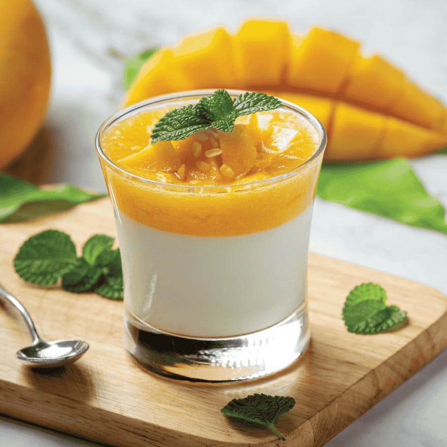 coconut mango mousse for summer refreshment recipe