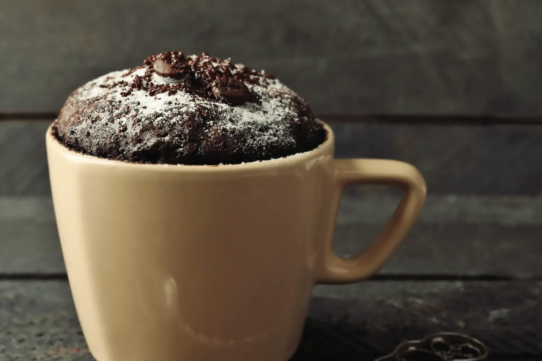 warm chocolate whey protein mug cake recipe