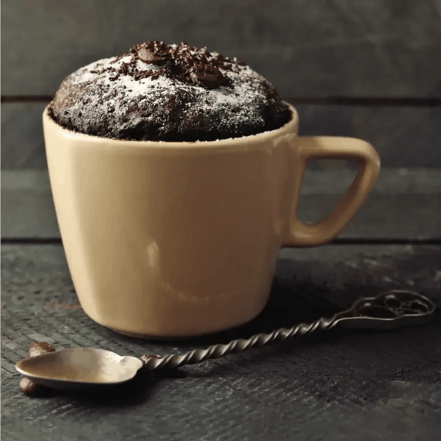 warm chocolate whey protein mug cake recipe