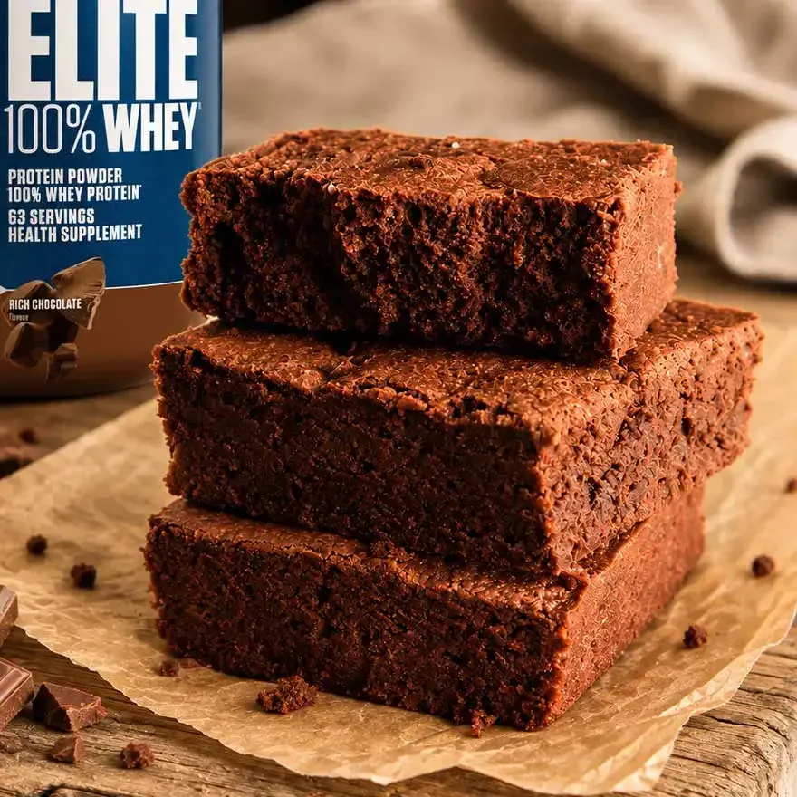 Three Ingredient Protein Brownie Ft Elite 100 Whey Rich Chocolate Blog