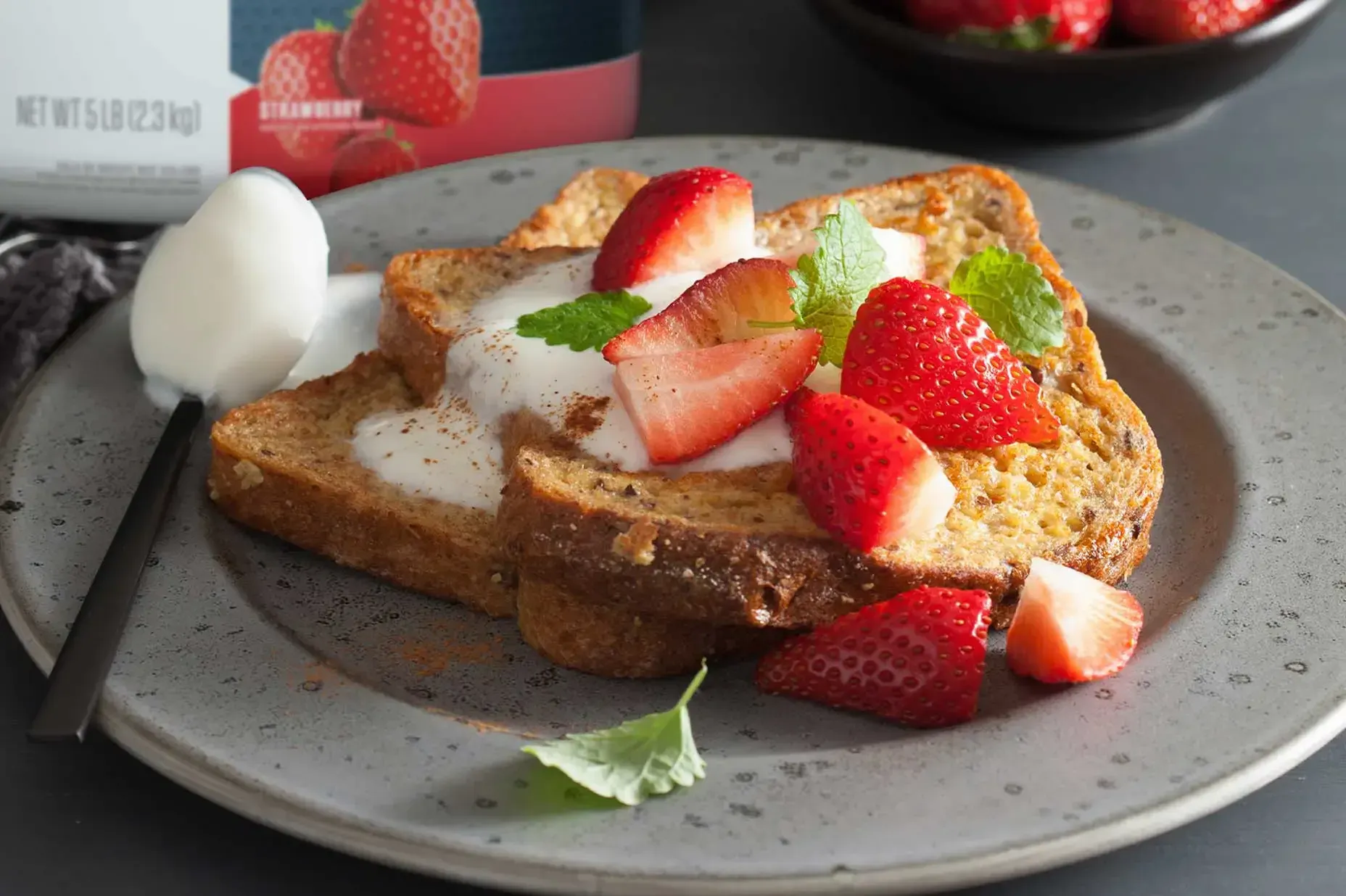 Berry french toast featuring ISO100 Strawberry Blog