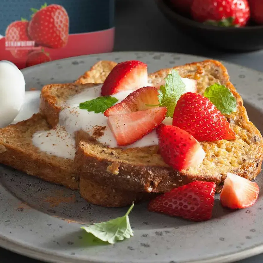 Berry french toast featuring ISO100 Strawberry Blog