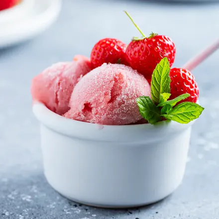 Blog image for the recipe strawberry protein sorbet