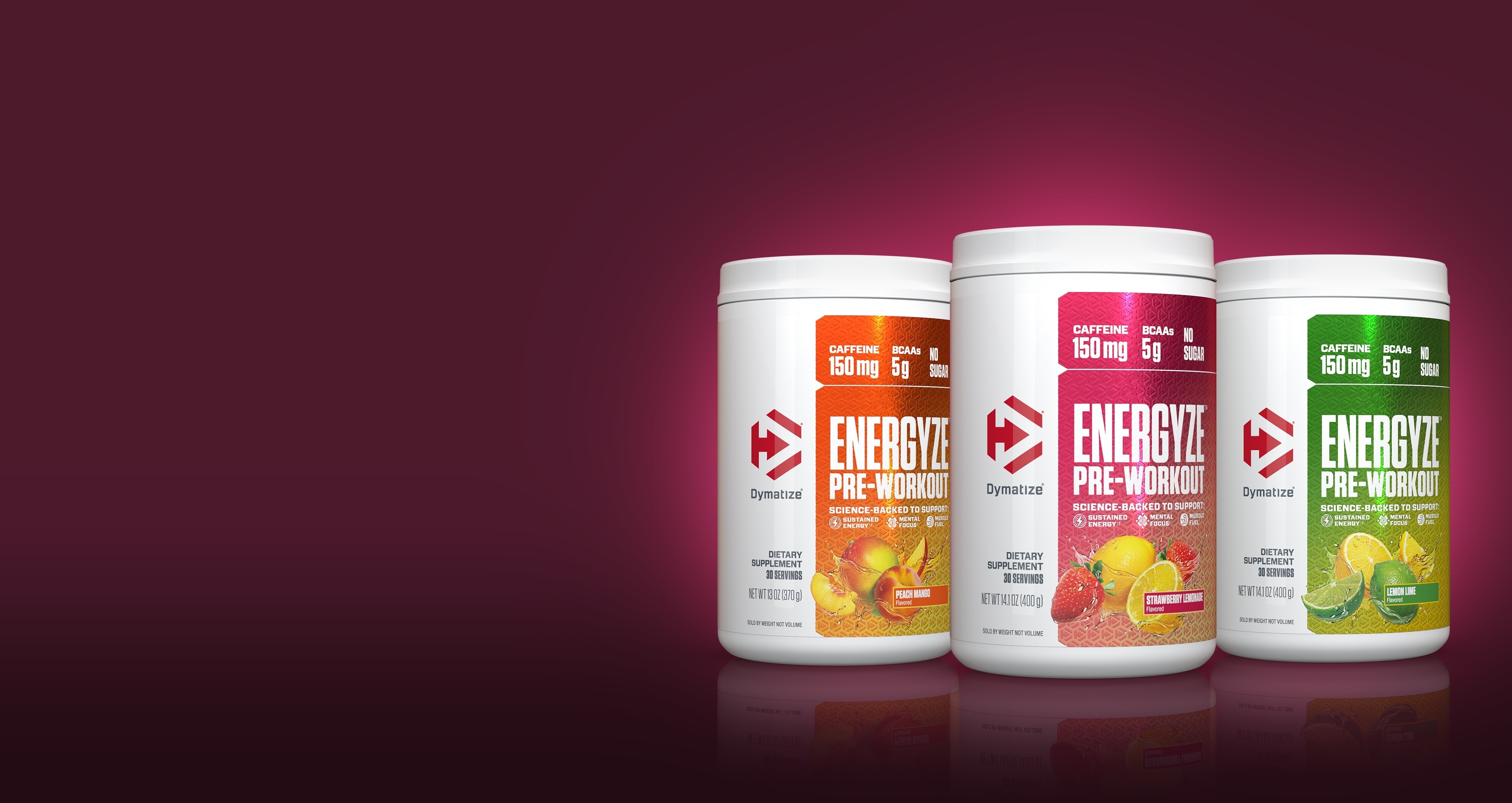 Dymatize Energyze Pre-Workout product lineup.