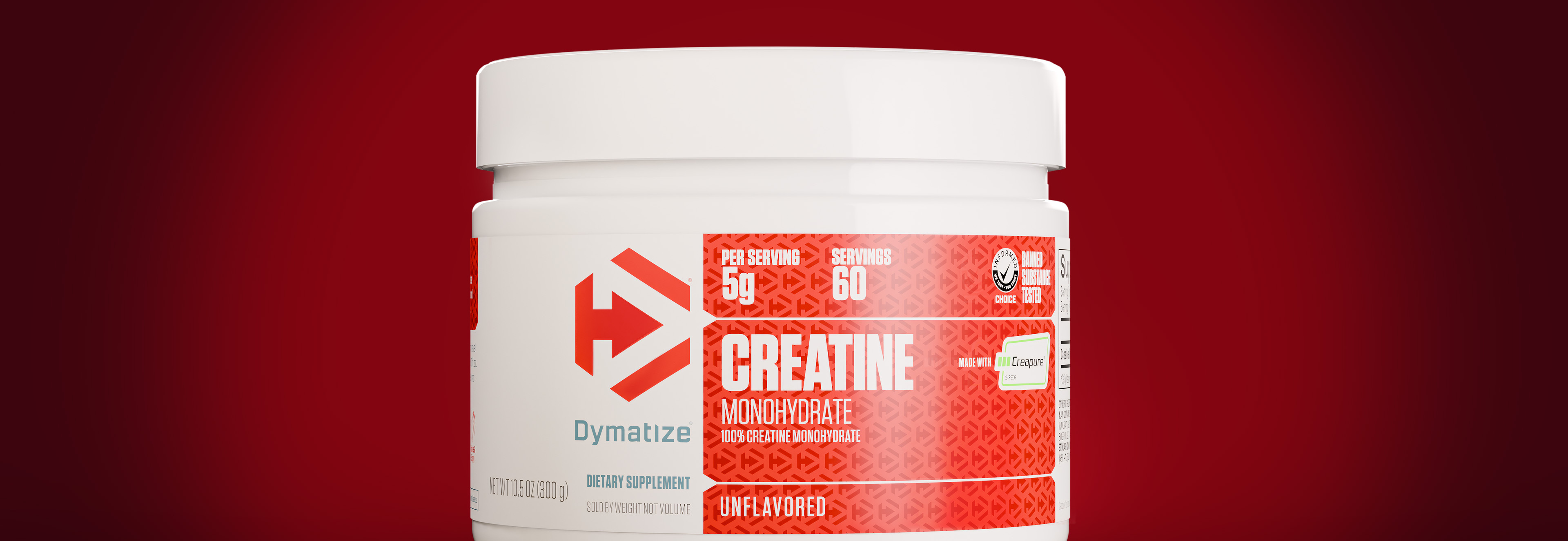 A single tub of Dymatize Creatine
