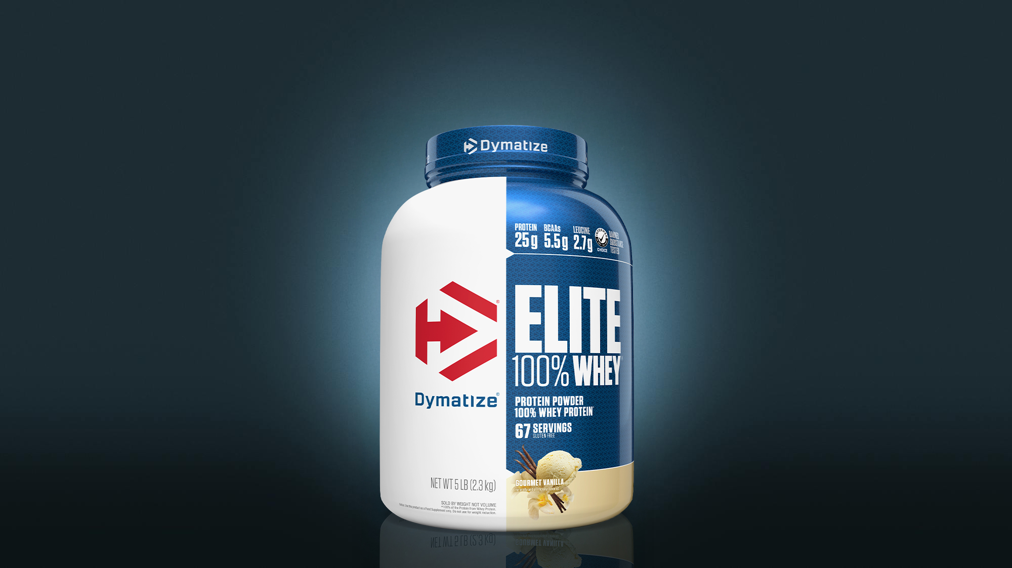 dymatize elite 100% whey gourmet vanilla protein powder-DD