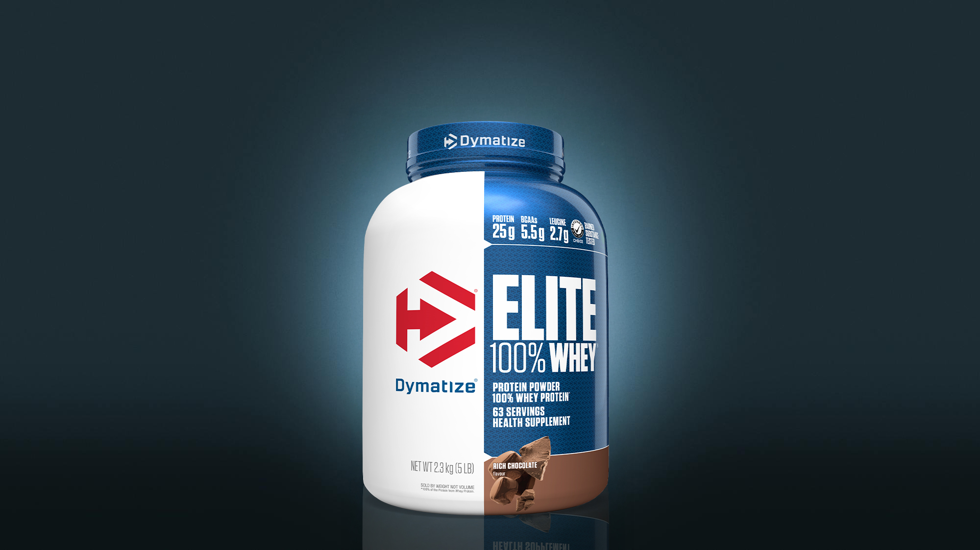 dymatize elite 100% whey rich chocolate whey protein powder-DD